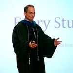 Faculty member gives presentation during convocation
